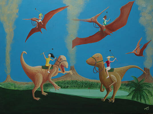 Dinosaurs on a Sunny Day Wall Art