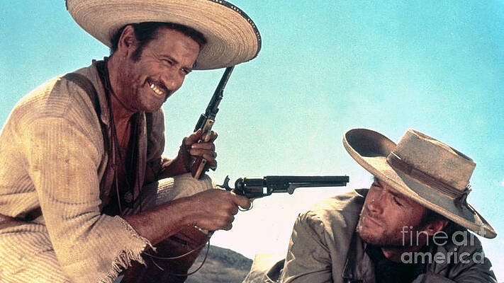 Wall Art featuring the digital art The Good, The Bad And The Ugly - 1966 by Antonios Valamontes