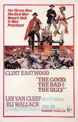 Wall Art featuring the digital art The Good The Bad And The Ugly Poster by Antonios Valamontes
