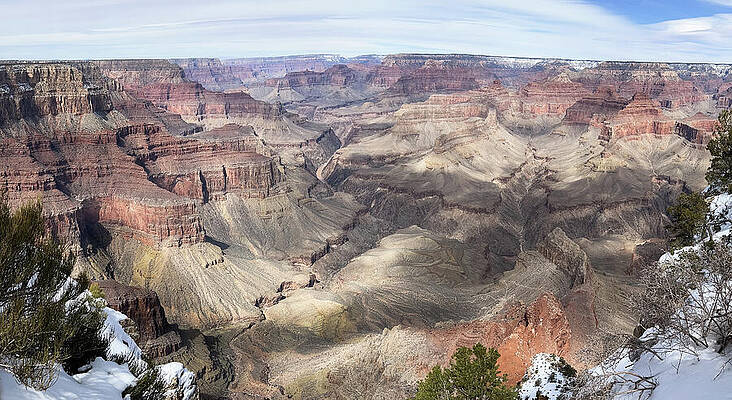 Cloud Wall Art featuring the photograph The Grand Canyon Under The Clouds by Ed Clark