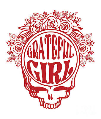 Wall Art featuring the digital art The Grateful Dead - Family Gift Series - Grateful Girl by Kirania Finest