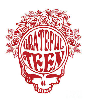 Wall Art featuring the digital art The Grateful Dead - Family Gift Series - Grateful Teen by Kirania Finest