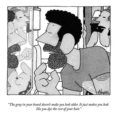 Rest Drawing - The Gray In Your Beard by William Haefeli