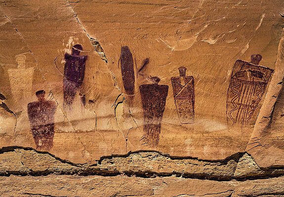 Alien Wall Art featuring the photograph The Great Gallery Ghosts Closeup 3, Utah by Abbie Warnock