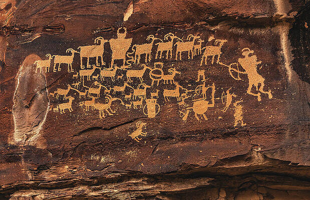 Canyon Photograph - The Great Hunt Panel, Utah by Abbie Warnock