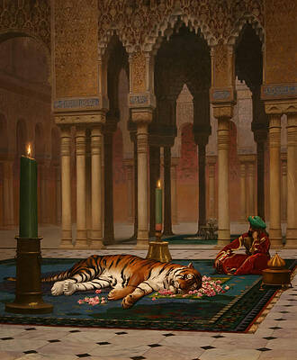 Architecture Wall Art featuring the painting The Grief Of The Pasha By Jean-Leon Gerome by The Luxury Art Collection