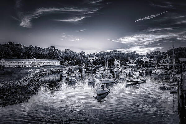 Wall Art featuring the photograph The Harbor At Perkins Cove by Penny Polakoff