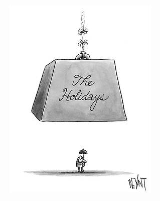 Holiday Stress Illustration Drawing
