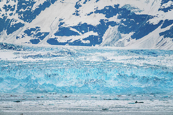 Wall Art featuring the photograph The Hubbard Glacier Near Valdez In Alaska On Cloudy Day by Steven Heap