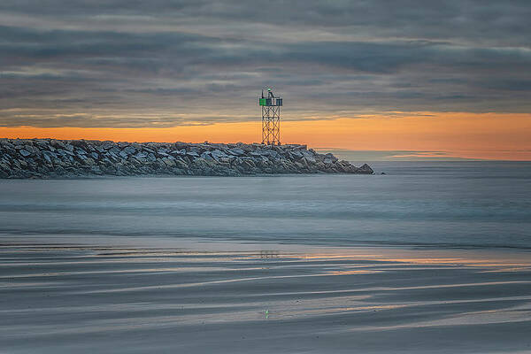Wall Art featuring the photograph The Jetty At Wells Beach by Penny Polakoff