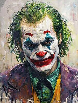 Joker's Iconic Portrait Painting