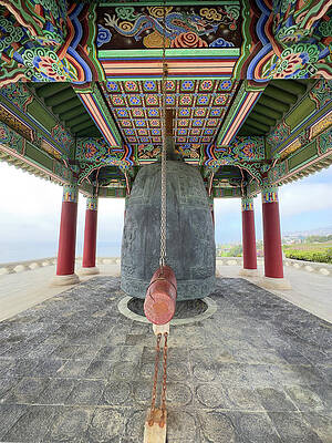 Wall Art featuring the photograph The Korean Bell At Pt. Fermin by Joe Schofield