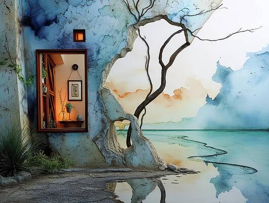 Dreamlike Seaside Escape Digital Art