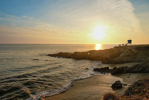 The Lifeguard Tower at Leo Carrillo State Beach Before Sunset by Matthew DeGrushe