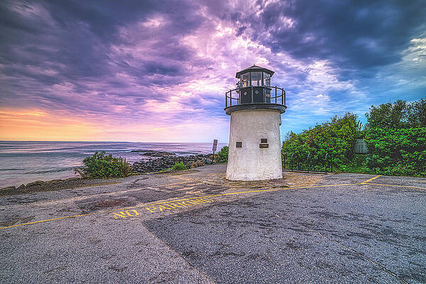 Wall Art featuring the photograph The Lighthouse Of Marginal Way by Penny Polakoff