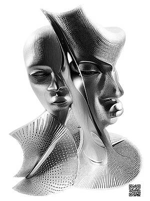 Wall Art featuring the digital art The Listener by Rafael Salazar