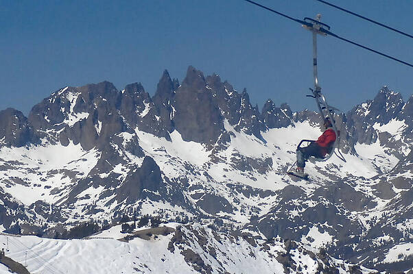 Wall Art featuring the photograph The Minarets From A Ski Lift by Bonnie Colgan