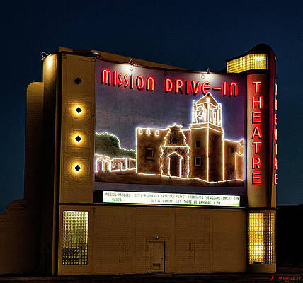 Wall Art featuring the photograph The Mission Drive In San Antonio, Texas by Rene Vasquez