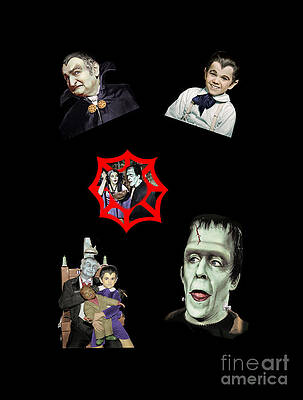 Funny Wall Art featuring the photograph The Munsters Family Stars by Franchi Torres