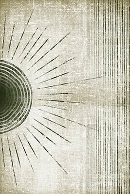 Mystical Sun with Green Aura Wall Art