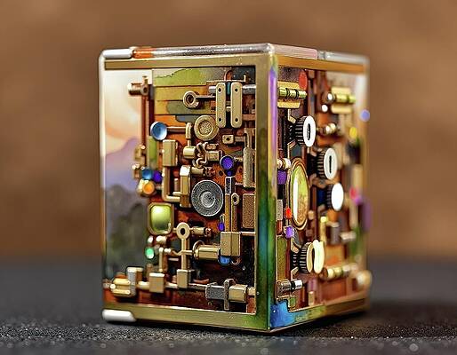 Intricate Wall Art featuring the digital art The Nanobots Built A Music Box But Only They Can Hear It by Eris And AI