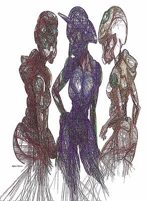 Drawing - The New Socializing Is Here To Stay by Rafael Salazar