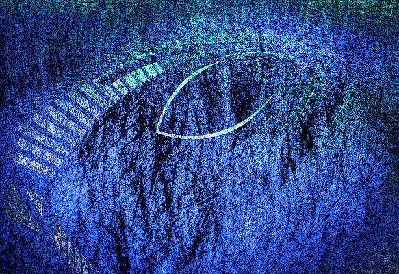 Abstract Blue Eye Design Wall Art