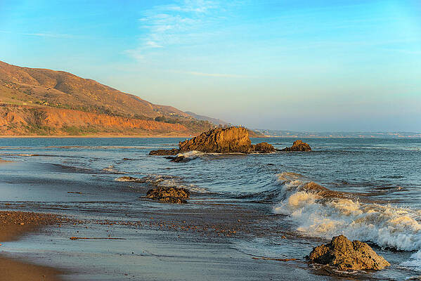 Wall Art featuring the photograph The Off Shore Rock At Leo Carrillo State Beach by Matthew DeGrushe