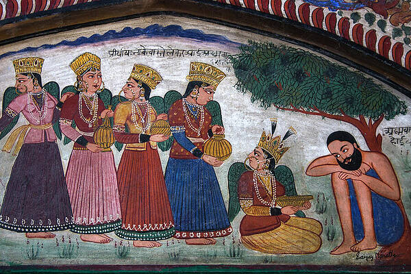 Wall Art featuring the photograph The Offering, Mural, Ram Rai Darbar Sahib, Dehradun by Sanjay Marathe