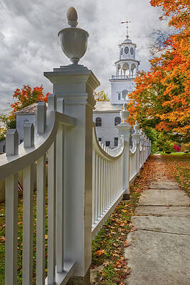 Wall Art featuring the photograph The Old First Church by Susan Candelario