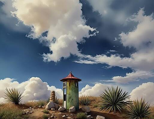 Sky Digital Art - The Only Teleport Booth For Miles by Eris And AI