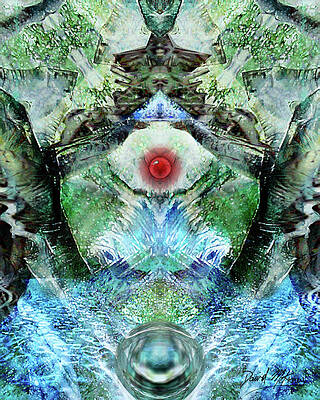 Wall Art featuring the digital art The Orb Abstract by David McKinney