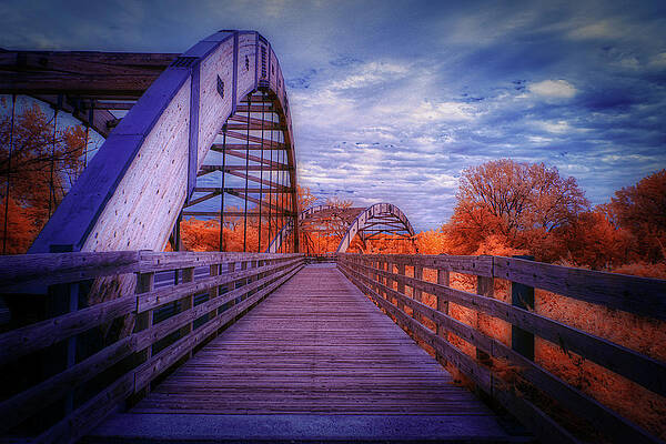 Wall Art featuring the photograph The Overpeck Bridge by Penny Polakoff