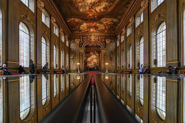 Reflection Wall Art featuring the photograph The Painted Hall In Greenwich by Andrew Lalchan