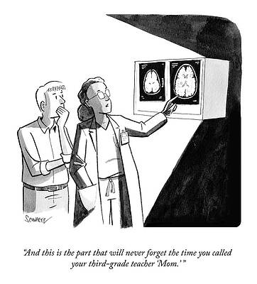 Brain Drawing - The Part That Will Never Forget by Benjamin Schwartz