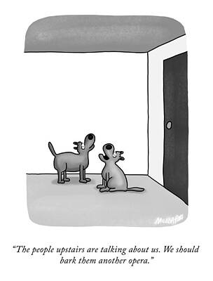 Bark Wall Art featuring the drawing The People Upstairs by Lonnie Millsap