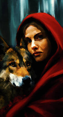 Woman Digital Art - The Protector by Gradify Creations