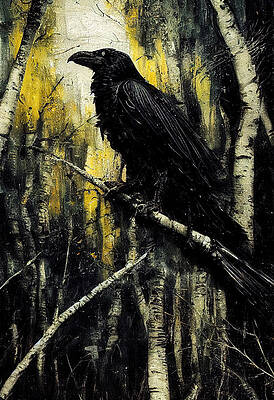 Mysterious Painting - The Raven, 01 by AM FineArtPrints