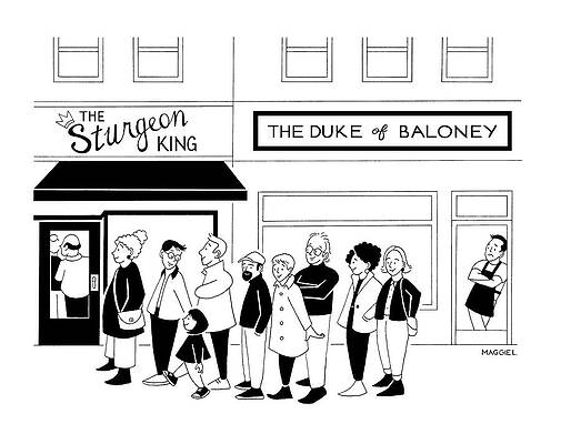 Contrast Wall Art featuring the drawing The Rule Of The Sturgeon King by Maggie Larson