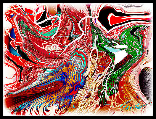 Colorful Wall Art featuring the digital art The Samurai by Ianto Thomas