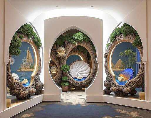 Dreamlike Digital Art - The Sea Room by Eris And AI