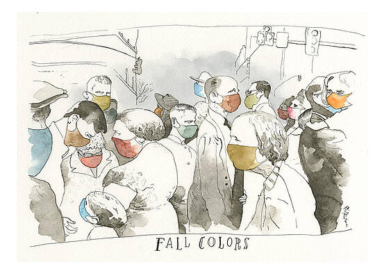 Crowd Drawing - The Season's Must Have Accessory by Barry Blitt
