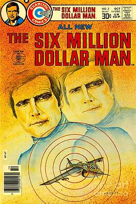 Wall Art featuring the mixed media The Six Million Dollar Man - Oct 1976 #3 by Antonios Valamontes