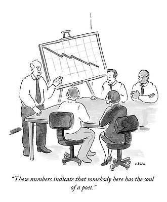 Business Meeting Humor with Graph Print