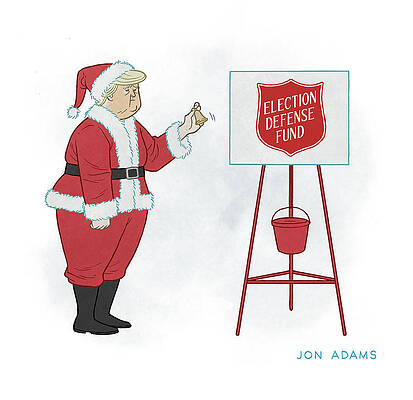 Santa Claus Drawing - The Sound Of The Season by Jon Adams