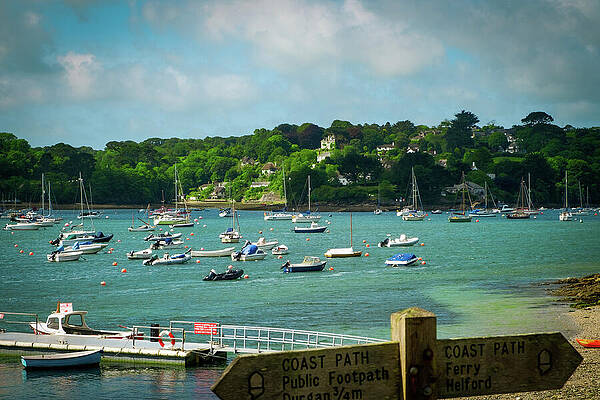 Tranquil Harbor View with Boats Wall Art