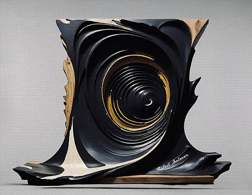 Wall Art featuring the digital art The Spiral Holds The Story by Rafael Salazar