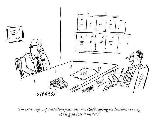 Wall Art featuring the drawing The Stigma by David Sipress