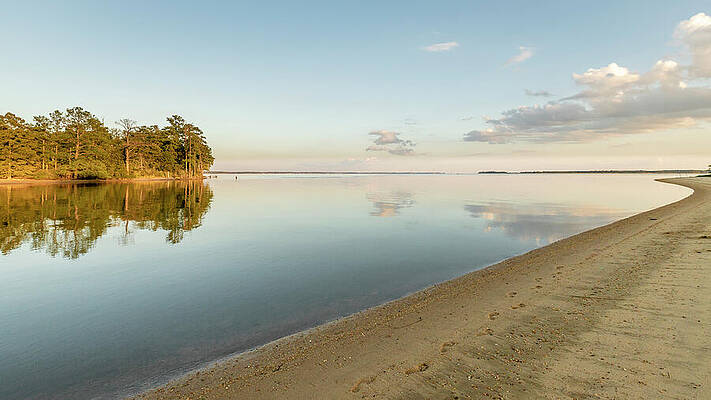 Water Photograph - The Stillness Of College Creek by David Fountain