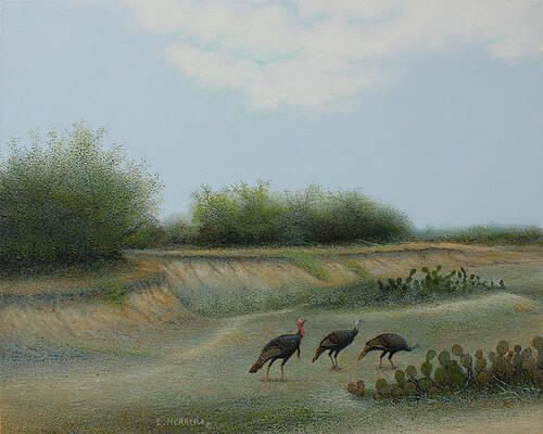 Wall Art featuring the painting The Stroll by Eleazar Herrera